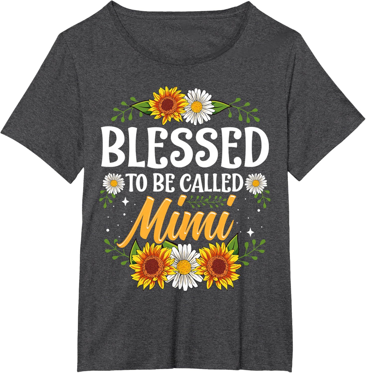 Blessed To Be Called Mimi Shirt Mothers Day T-Shirt - Dark Heather Grey