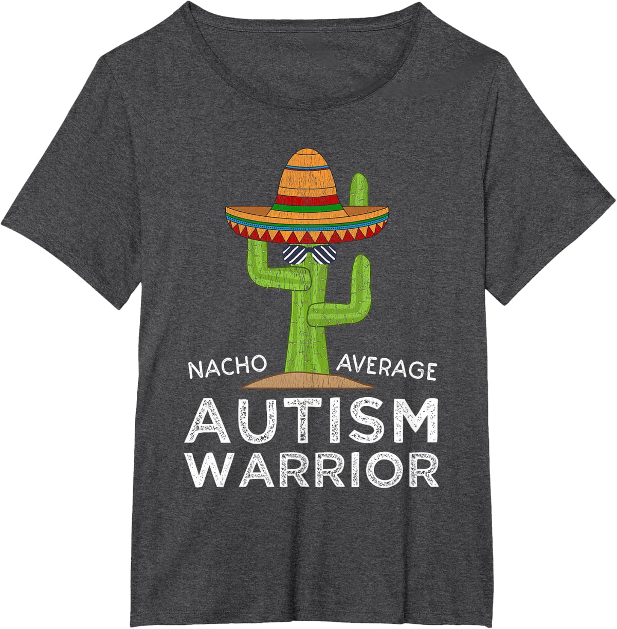 Funny Autism Warrior Awareness Autistic Support T-Shirt - Dark Heather Grey