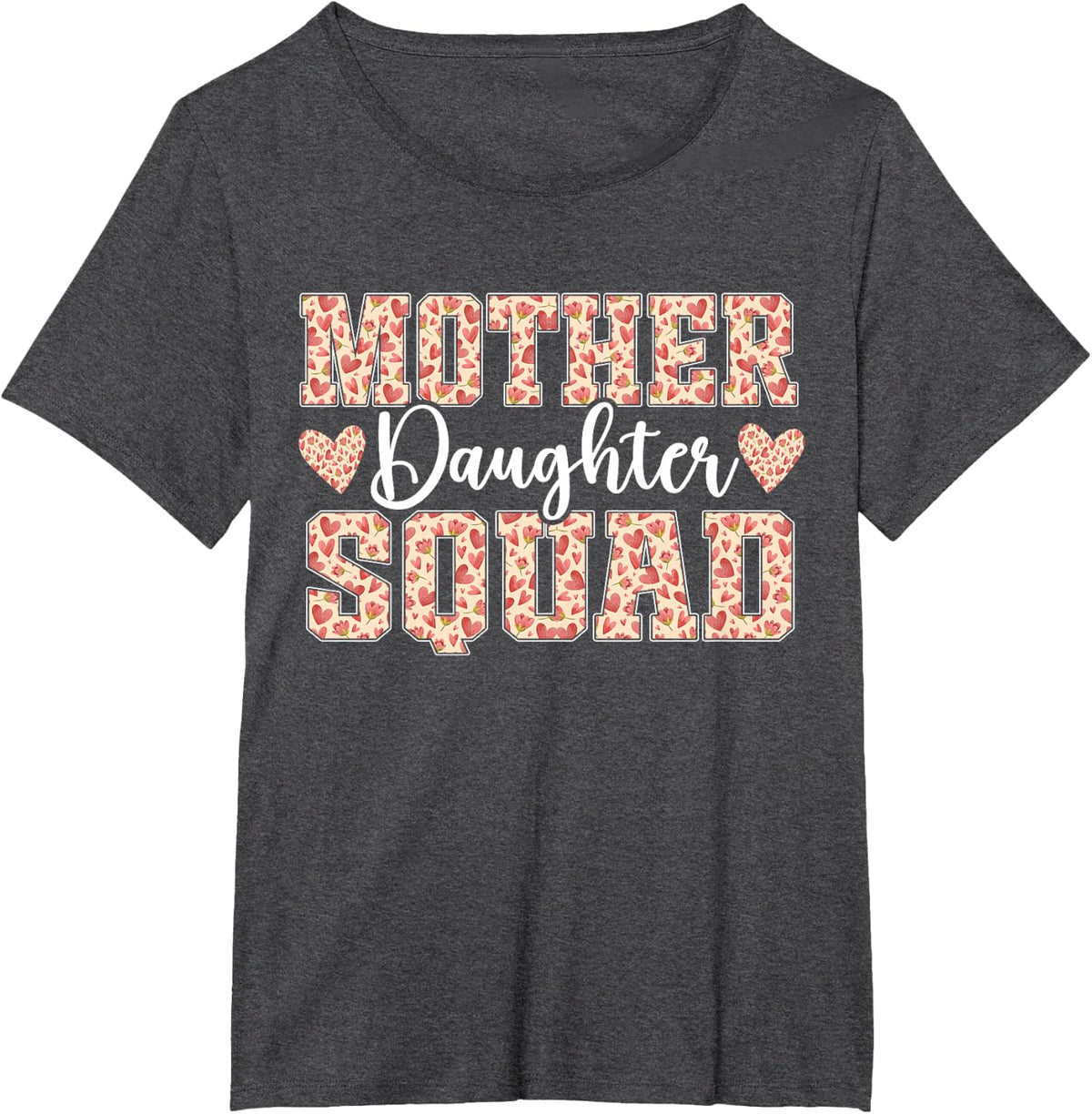 Mother Daughter Squad Mom Matching Mother Daughter Mommy T-Shirt - Dark Heather Grey