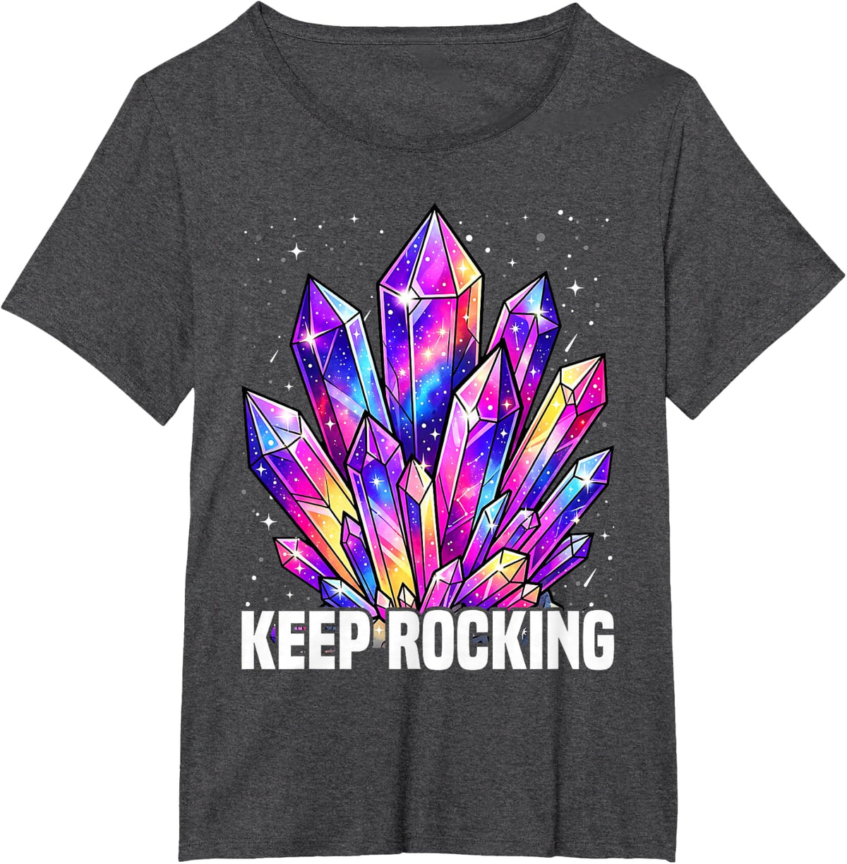 Colorful Rock Collector Earth Scientist Funny Geology T-Shirt - Dark Heather Grey