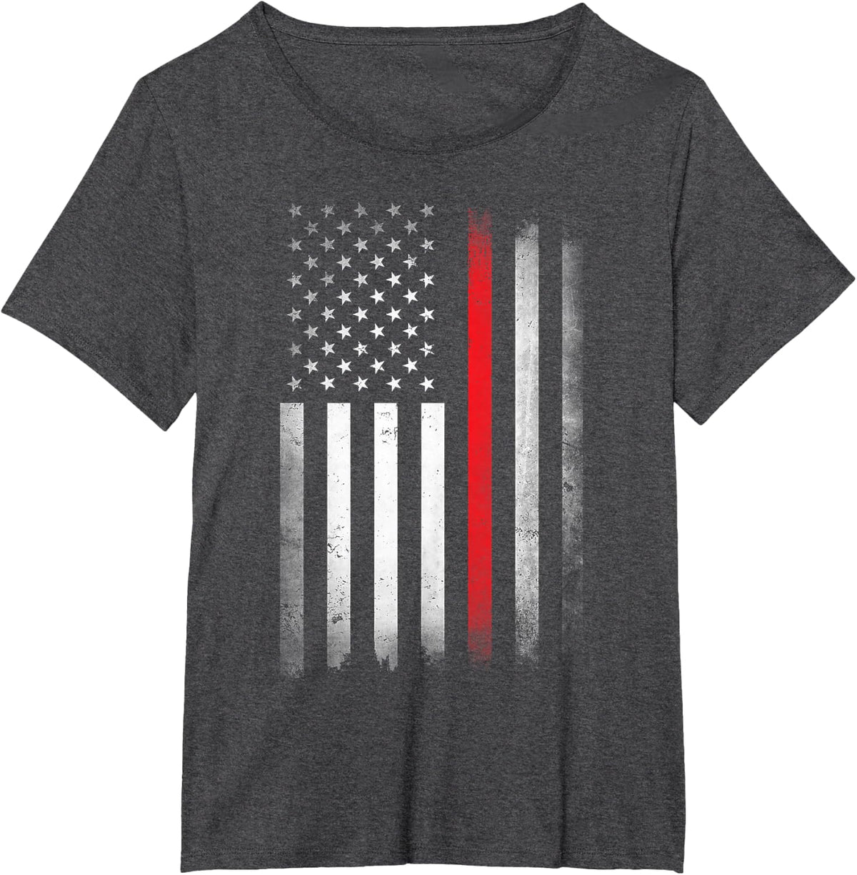 US Firefighter USA Practice Flag American Fire Fighter Men T-Shirt - Dark Heather Grey