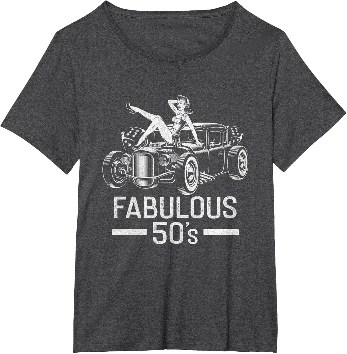 Sock Hop Costume Fabulous 50s for Greaser Babe T-Shirt - Dark Heather Grey