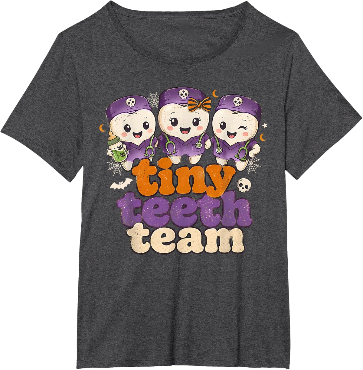 Tiny Teeth Team T-Shirt - Dark Heather Grey