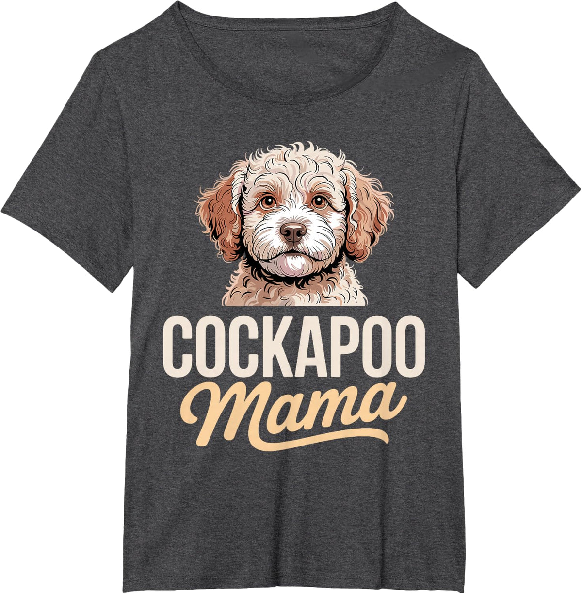 Cockapoo Mom Art for Women Girls Mom Cockapoo Mom T-Shirt - Dark Heather Grey
