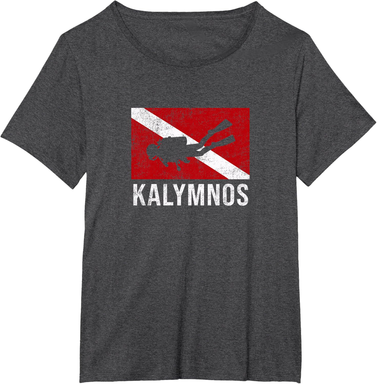 Kalymnos Scuba Diving Diver Dive Flag Gift T-Shirt - Dark Heather Grey