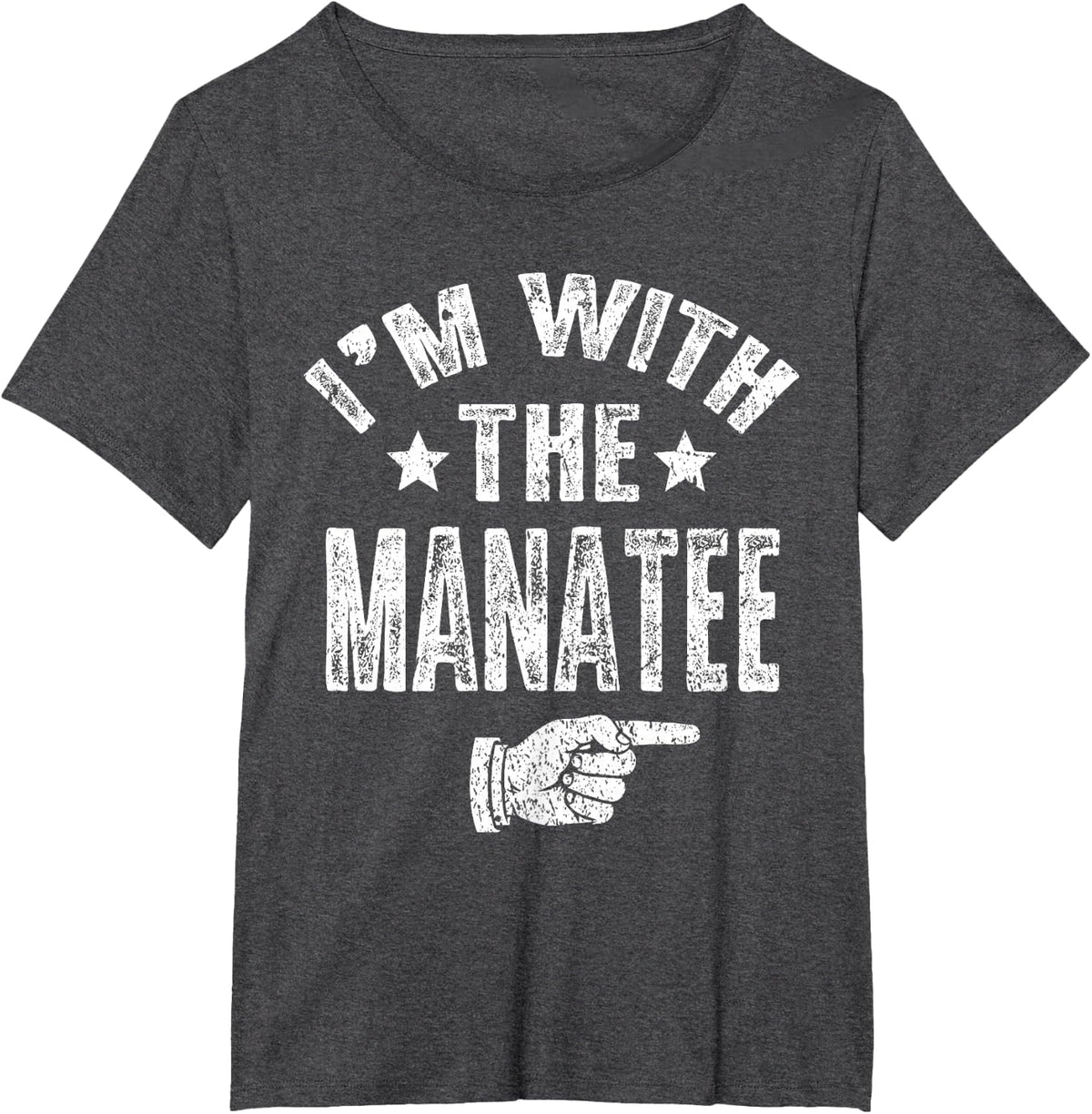 I'm with The Manatee Funny Costume Halloween Matching T-Shirt - Dark Heather Grey