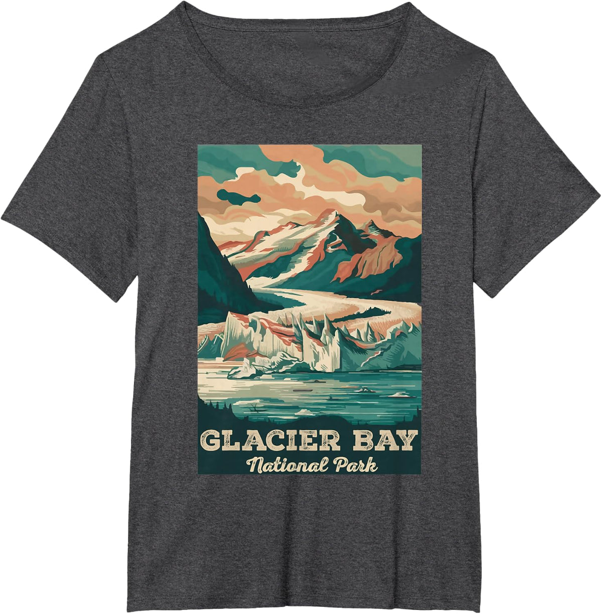 Glacier Bay Alaska National Park T-Shirt - Dark Heather Grey
