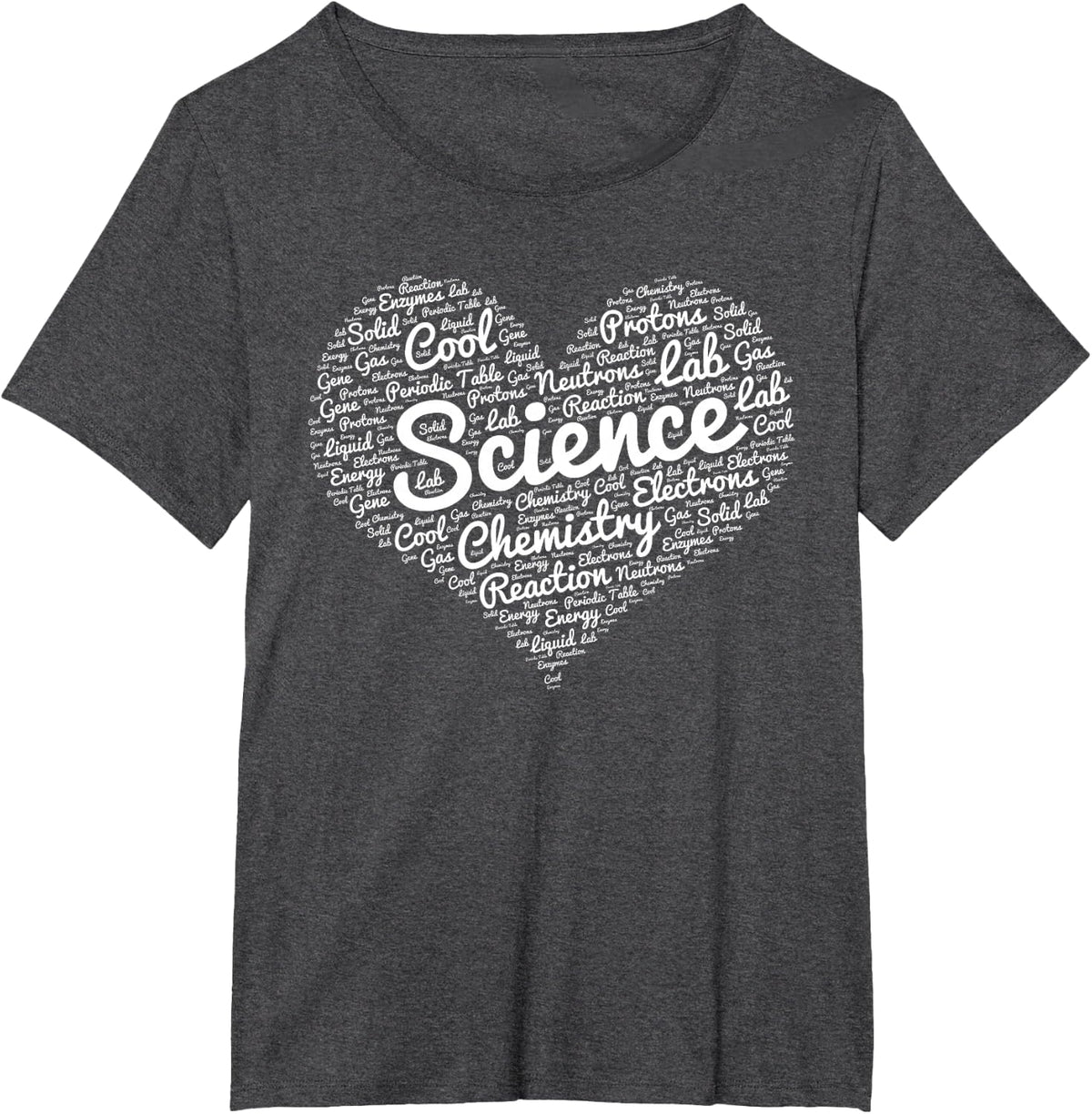 I Love Science Chemistry Gift Valentine's Day T-Shirt T-Shirt - Dark Heather Grey