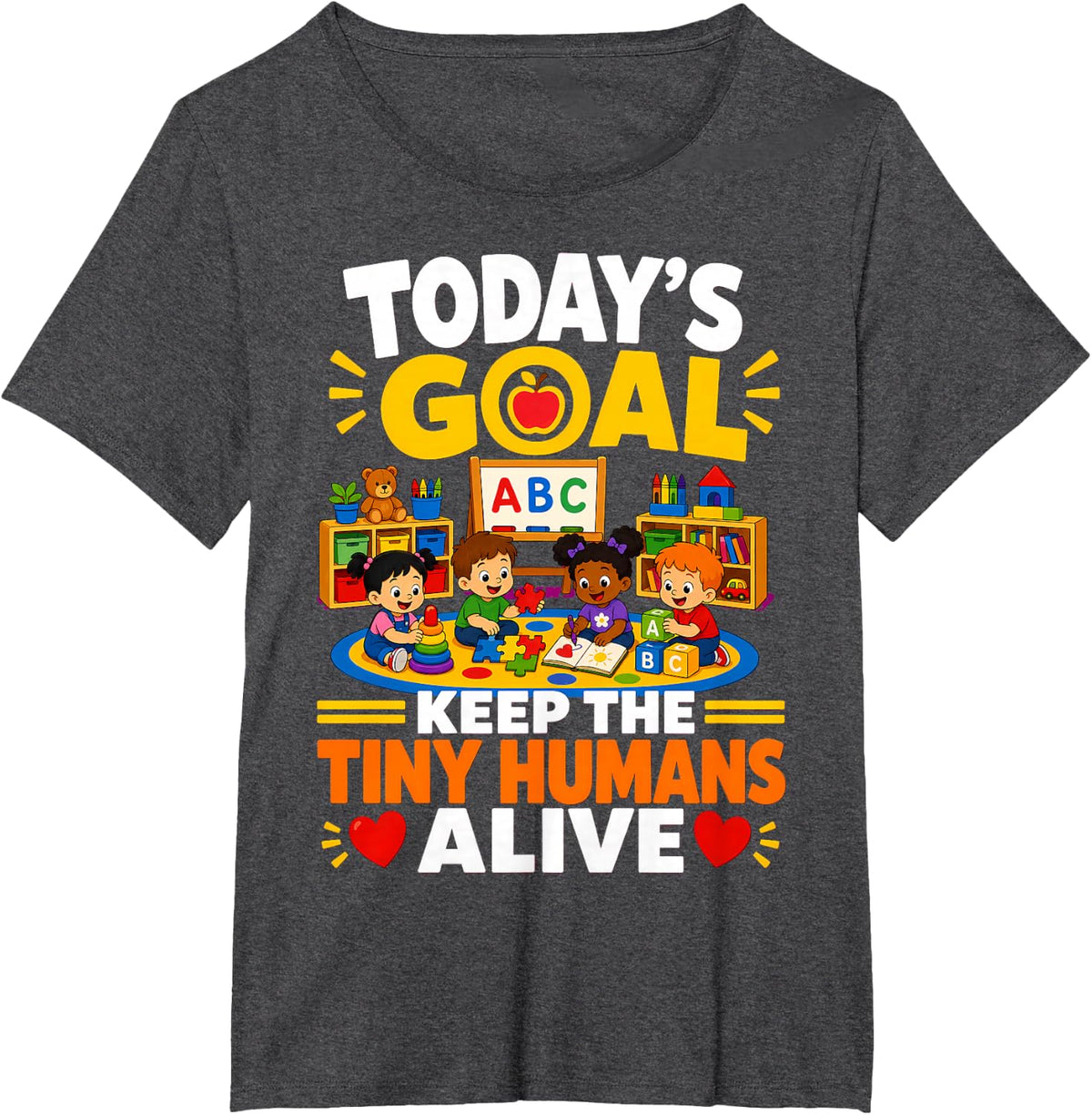 Preschool Teacher Pre K Classroom Appreciation T-Shirt - Dark Heather Grey