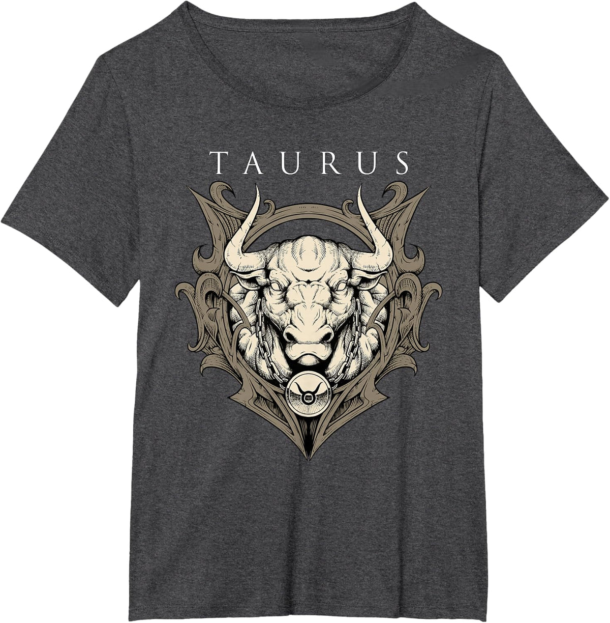 Taurus Zodiac Sign T-shirt Birthday April to May T-Shirt - Dark Heather Grey