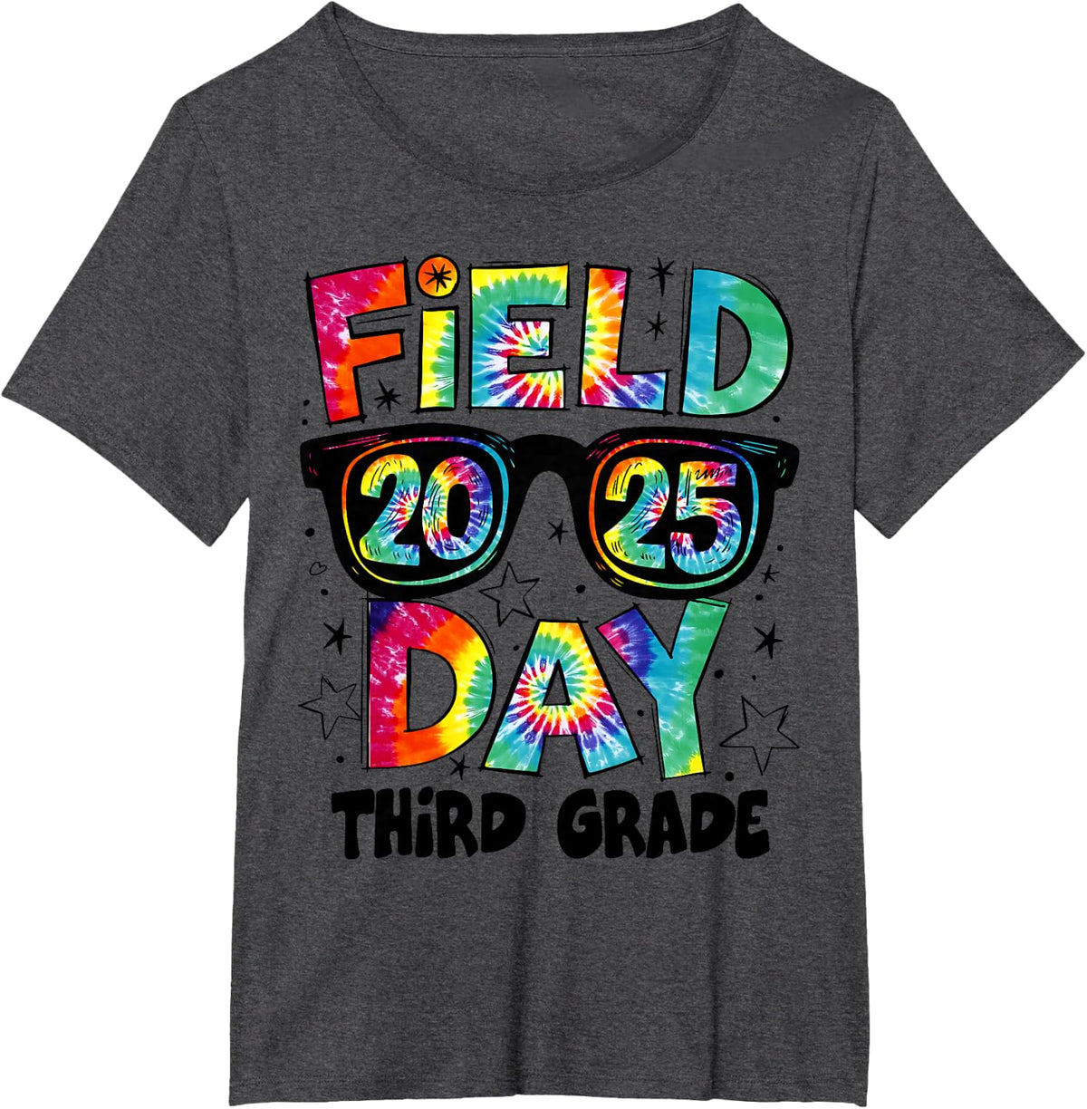 Field Day Third Grade Field Trip Fun Day Teacher Student T-Shirt - Dark Heather Grey