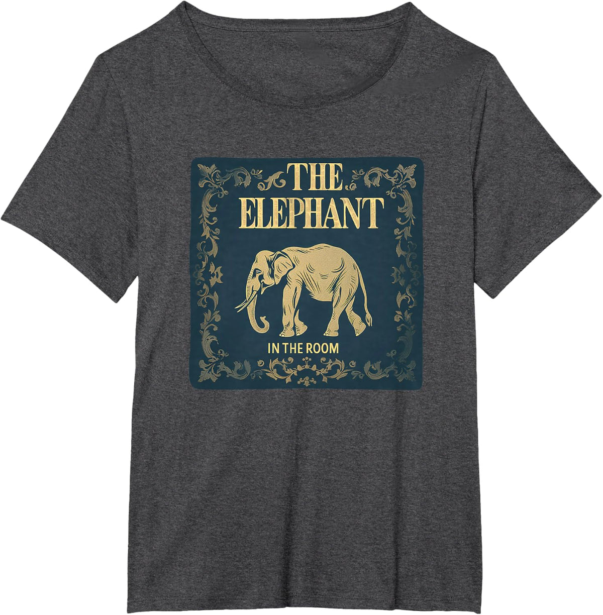 The Elephant in the Room Outfit for Idiom Speech Lovers T-Shirt - Dark Heather Grey
