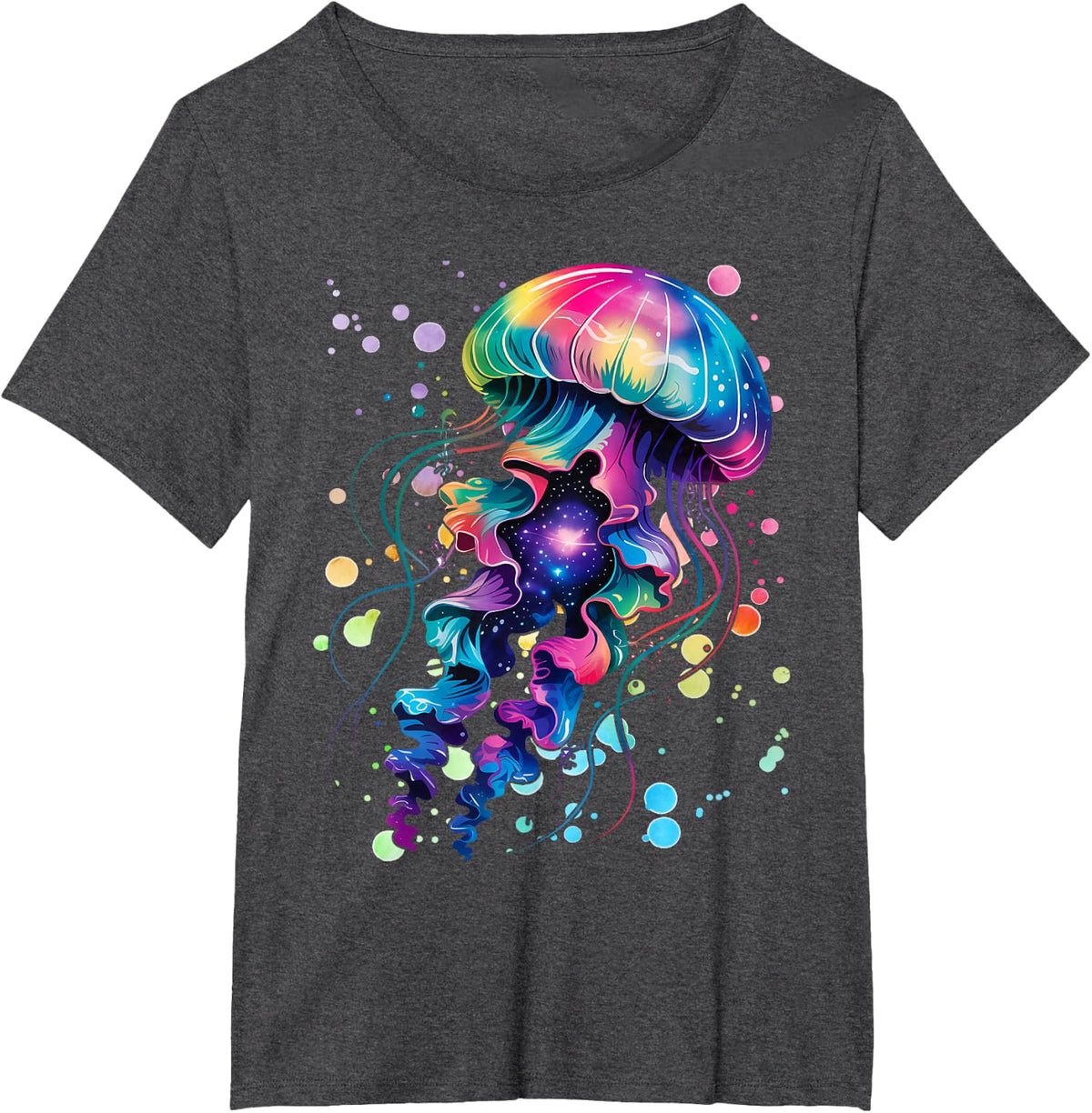 Marine Mammal Ocean Sea Animal Jellyfish T-Shirt - Dark Heather Grey