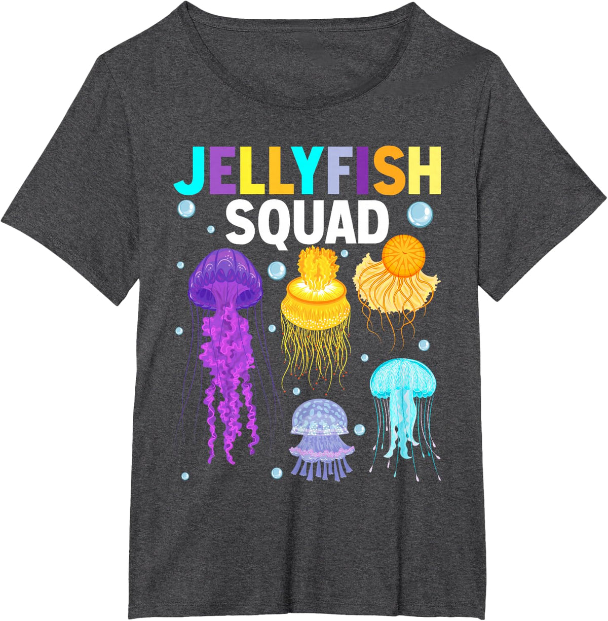 Jellyfish Squad for Lover | Crew T-Shirt - Dark Heather Grey