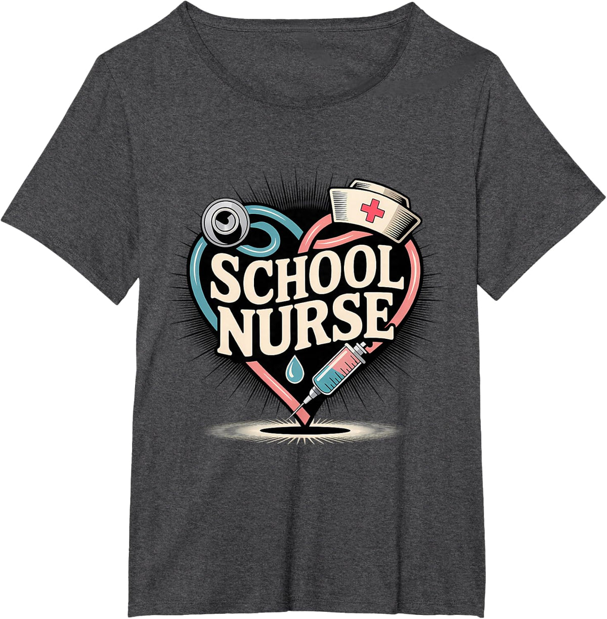 School Nurse Nurse Week Appreciation Day Medical Nursing T-Shirt - Dark Heather Grey