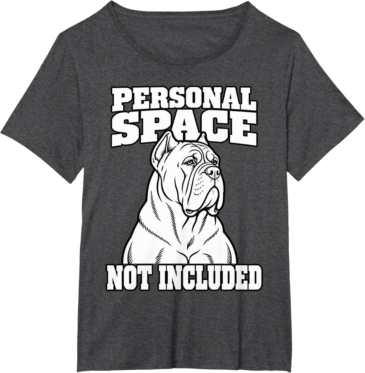 Cane Corso Personal Space Not Included Owner Dog Sarcastic T-Shirt - Dark Heather Grey