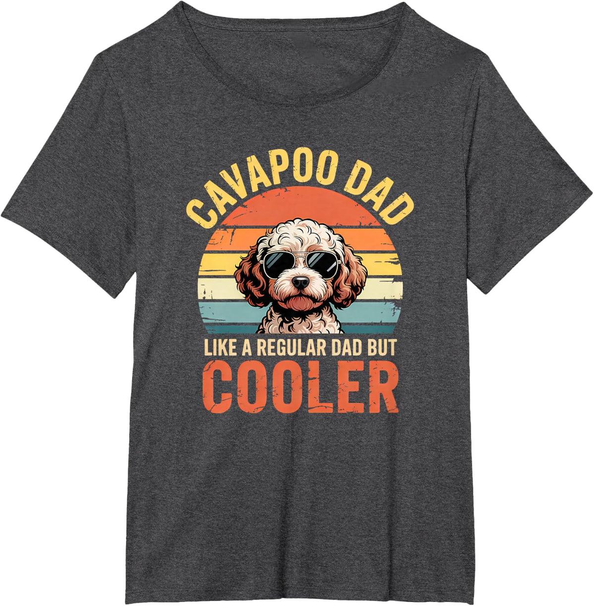 Cavapoo Dad T-Shirt - Dark Heather Grey