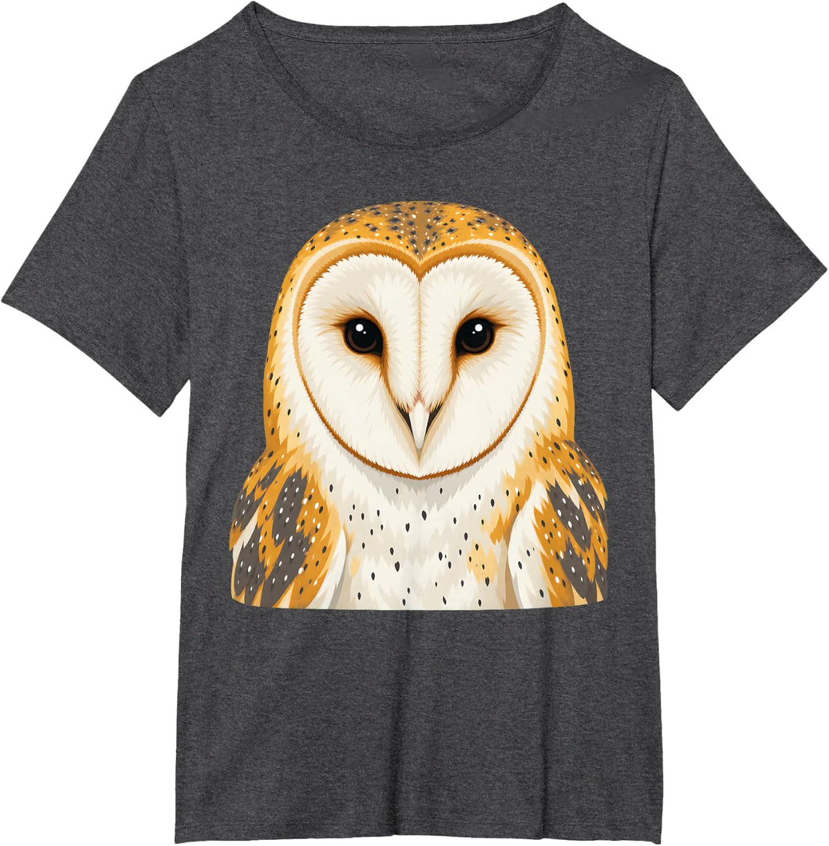 Barn Owl Portrait Birding Bird Watcher Nature Lover T-Shirt - Dark Heather Grey