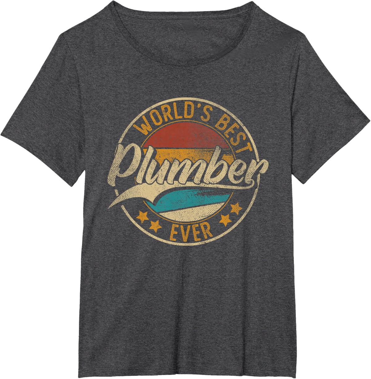 Worlds Best Plumber T-Shirt - Dark Heather Grey