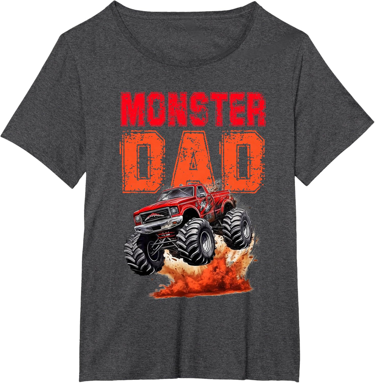 Monster Truck Dad Father's Day Men T-Shirt - Dark Heather Grey