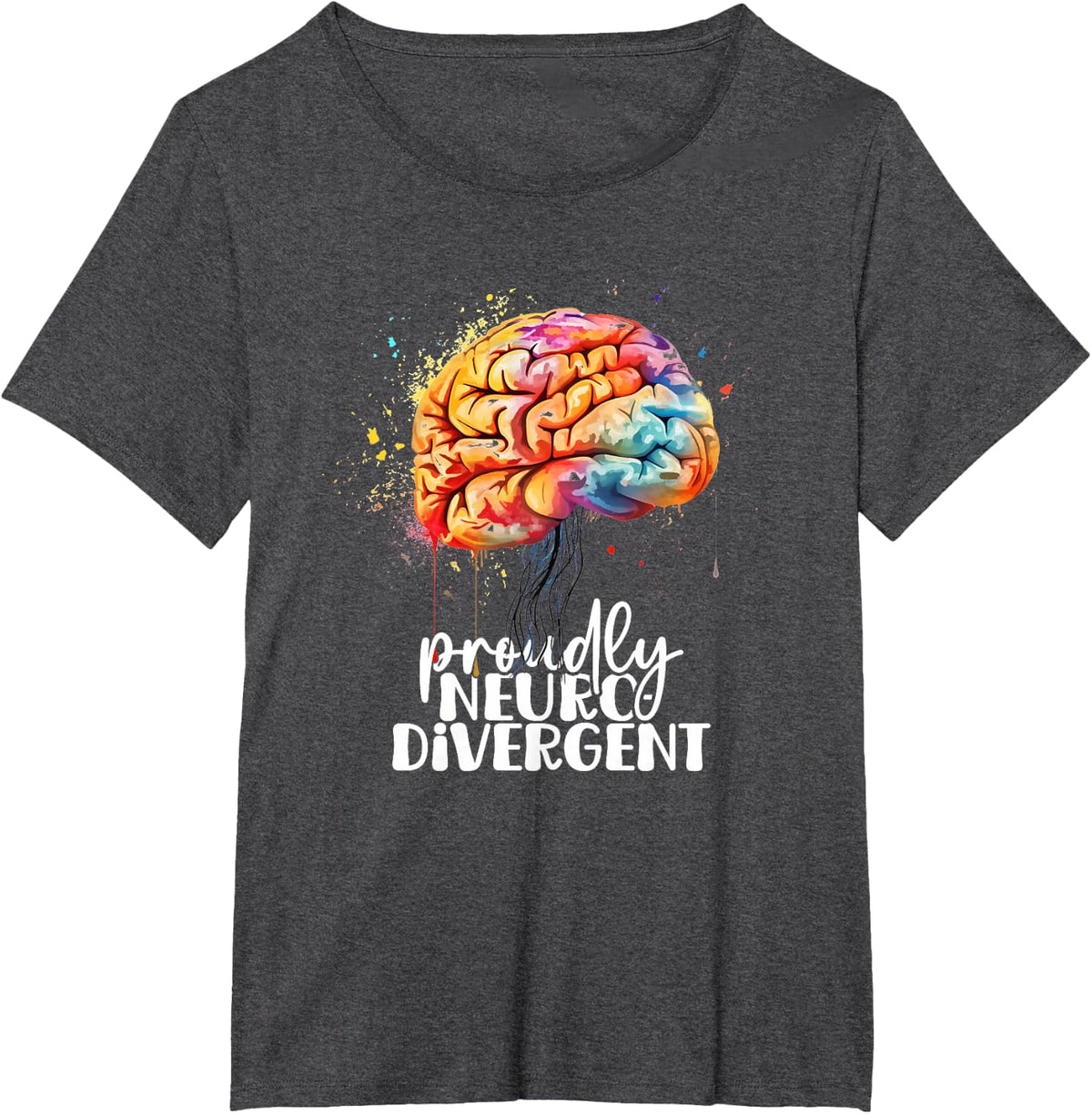 Neurodiversity Pride Autism Neurodivergent Neuro Divergent T-Shirt - Dark Heather Grey