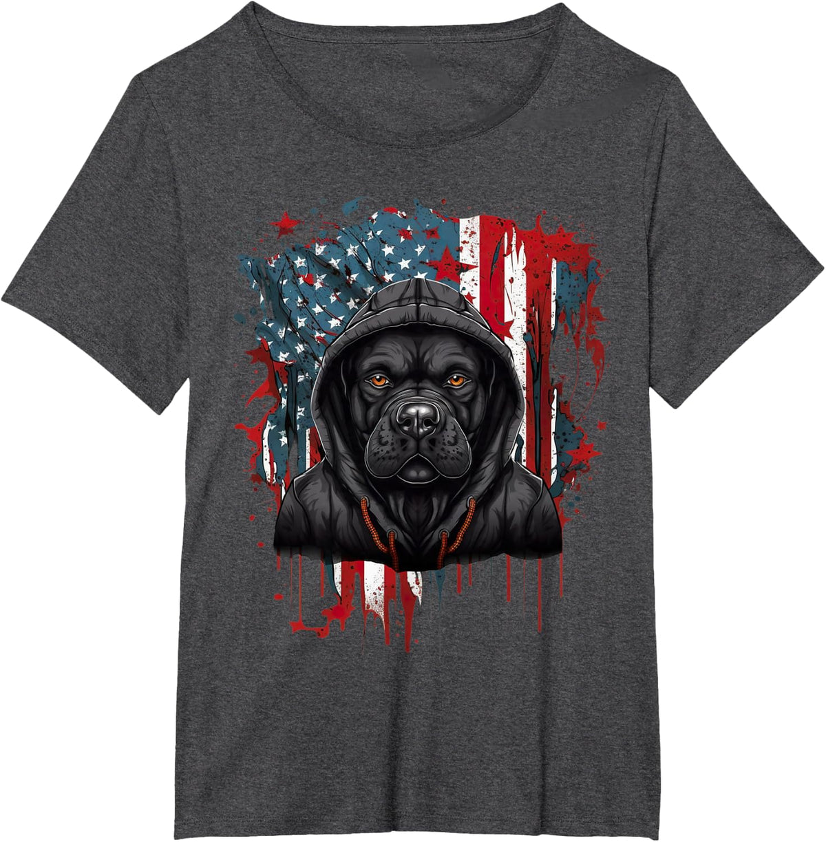 Cane Corso Hat T-Shirt - Dark Heather Grey
