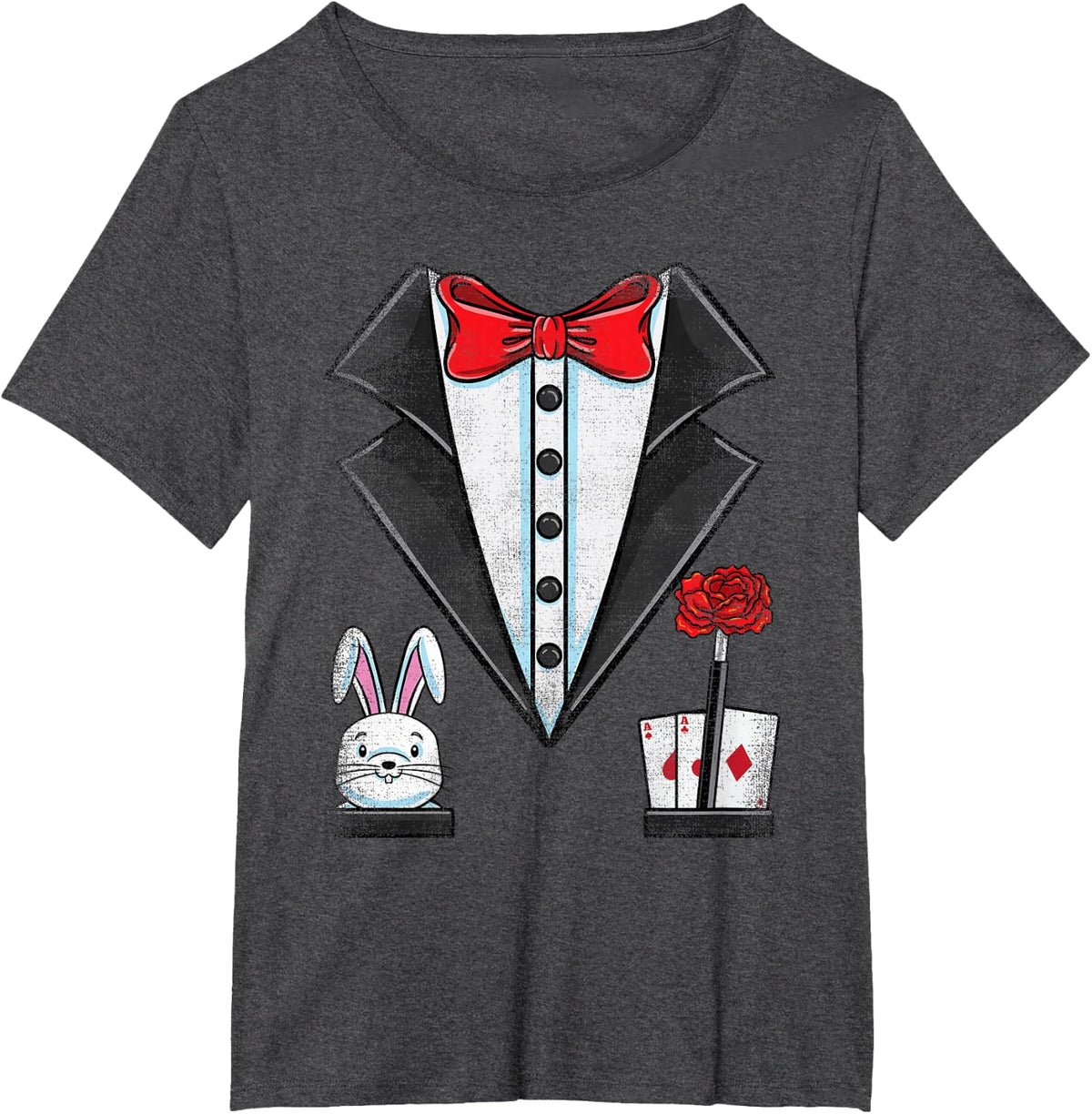Magician Costume Halloween T-Shirt - Dark Heather Grey