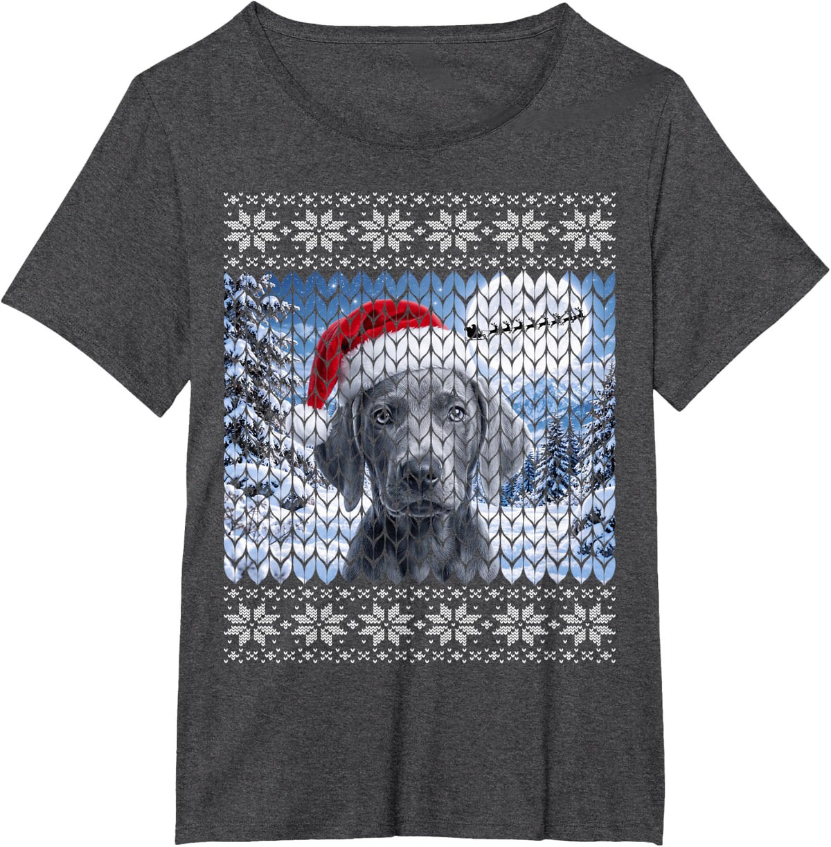 Blue Weimaraner Puppy Dog T-Shirt - Dark Heather Grey