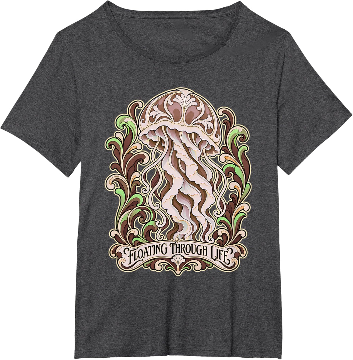 Jellyfish Lover Marine Biology T-Shirt - Dark Heather Grey