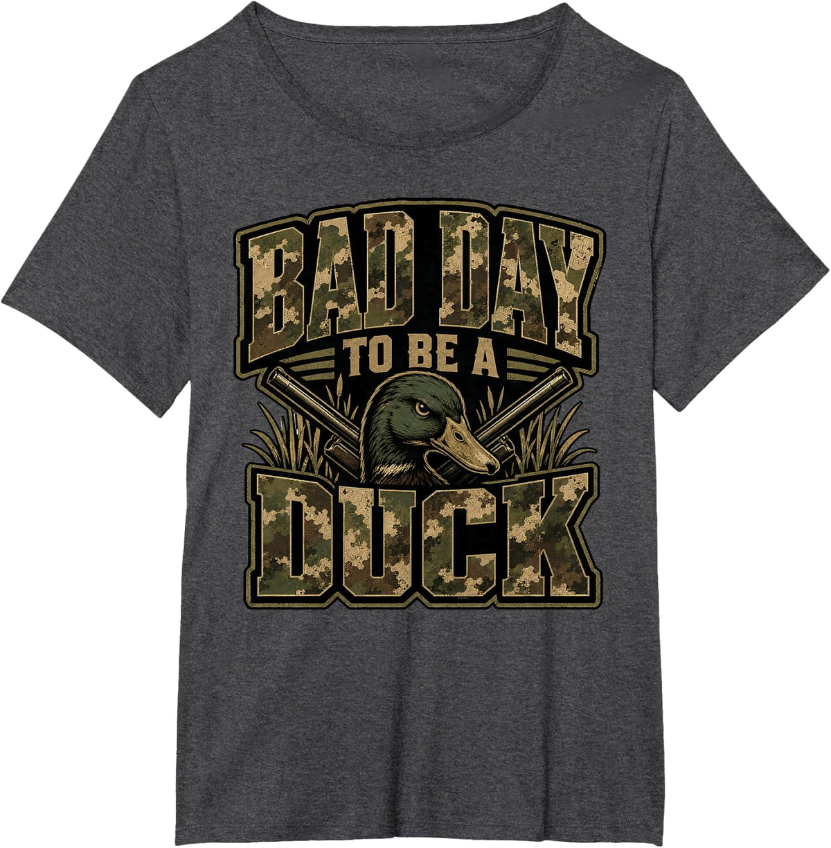 Mallard Duck T-Shirt - Dark Heather Grey