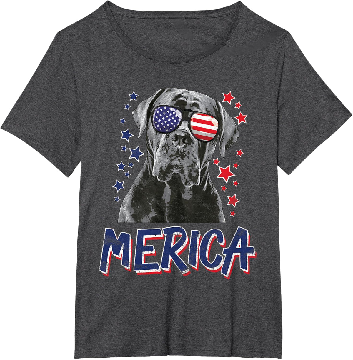 Merica Cane Corso Dog 4th Of July USA Gift T-Shirt - Dark Heather Grey