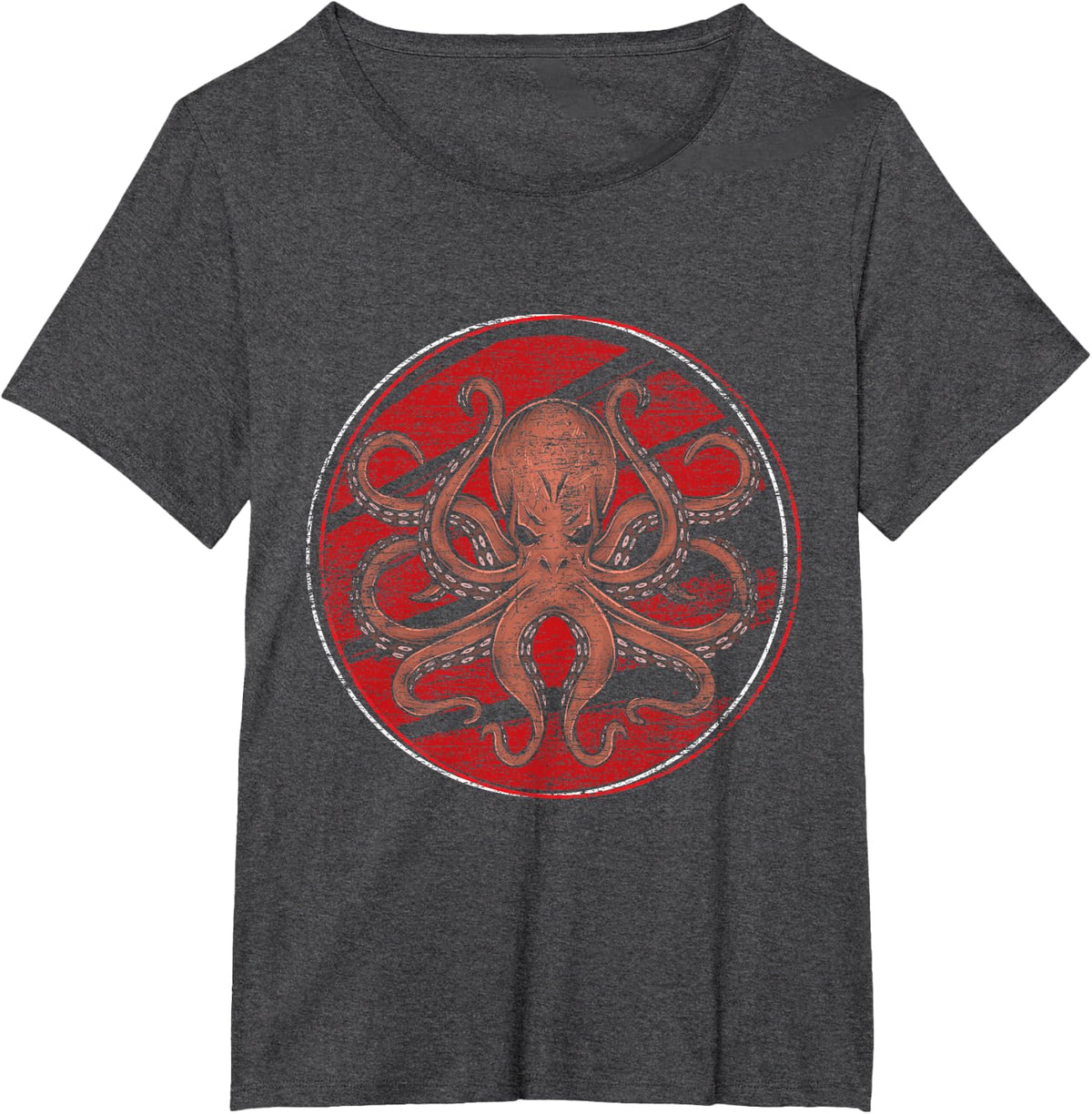 Sea Creatures Gift Ocean Octopus T-Shirt - Dark Heather Grey