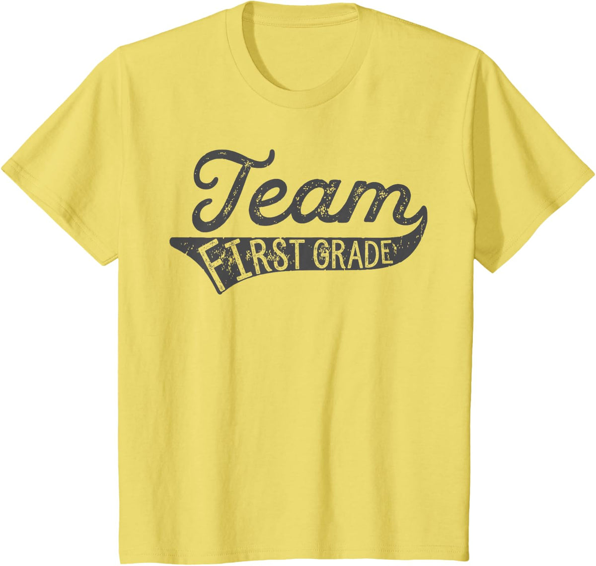 Team First Grade Shirt - Student Teacher Back to School Tee T-Shirt - Lemon Yellow