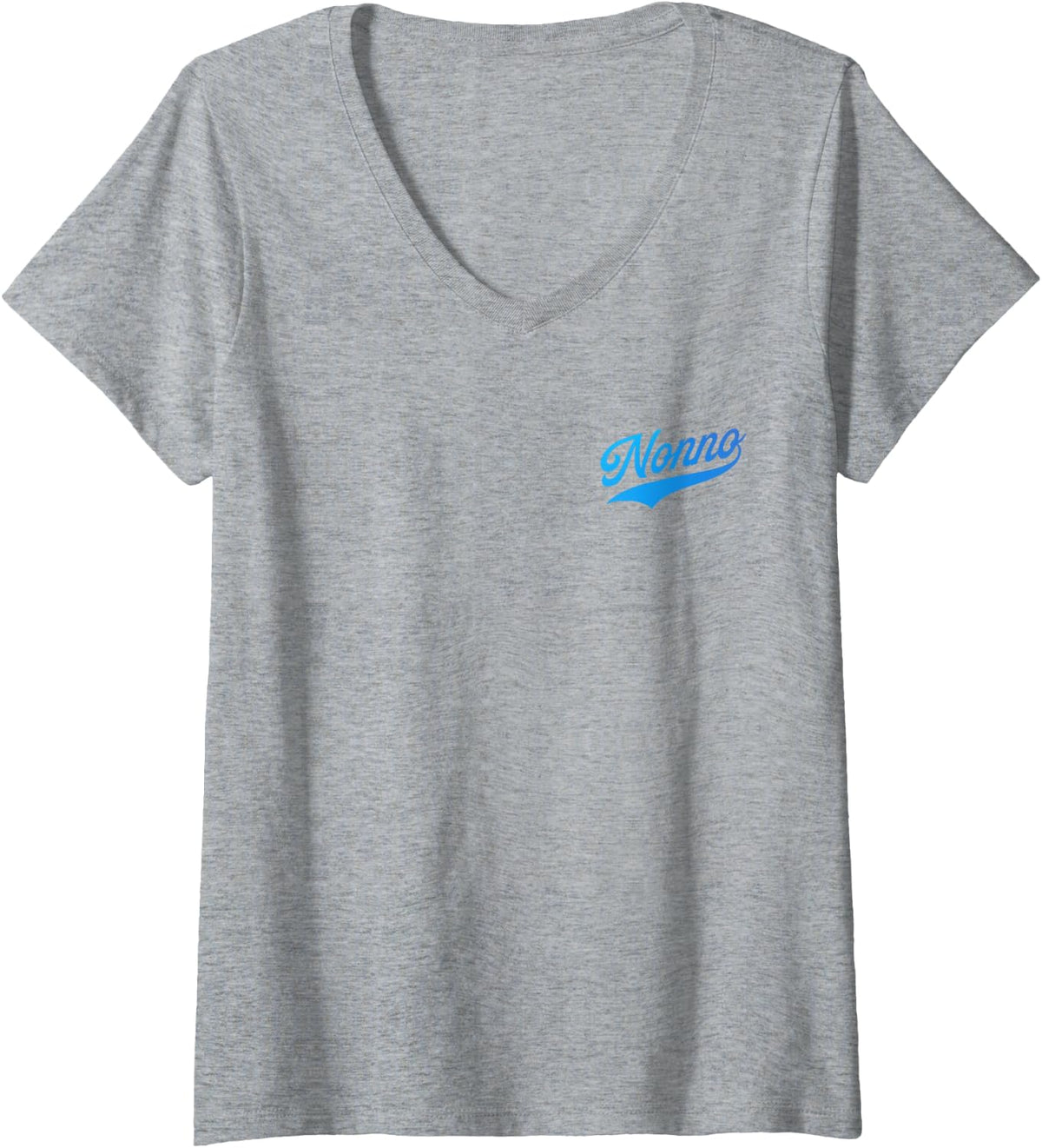 Womens Nonno V-Neck T-Shirt - Heather Grey