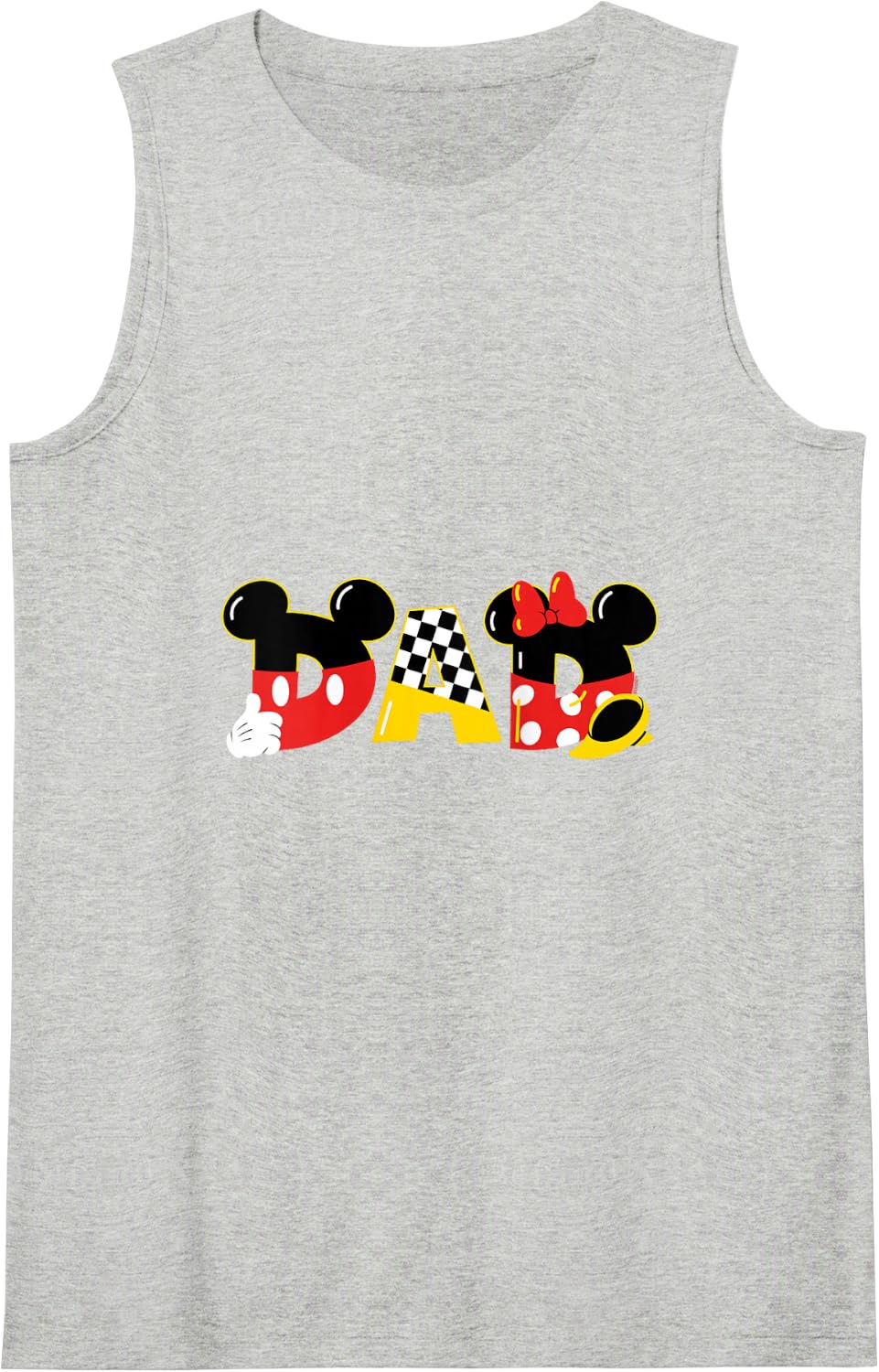 Disney Mickey Mouse & Minnie Mouse Dad Father’s Day Birthday Tank Top - Heather Grey