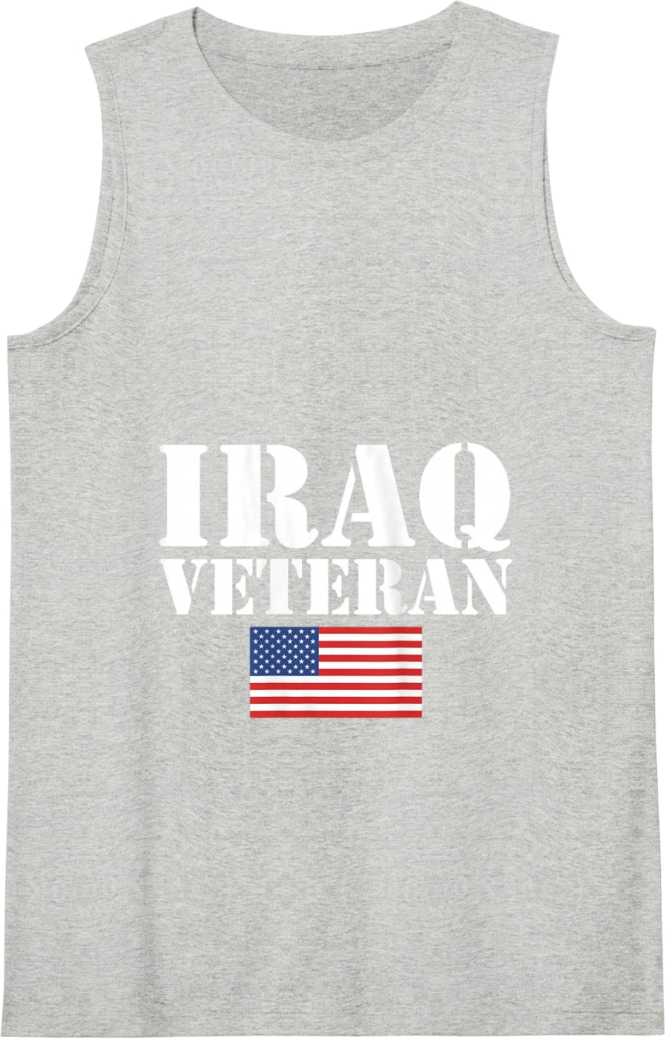 American Patriot Iraq Veteran Operation Iraqi Freedom War Tank Top - Heather Grey