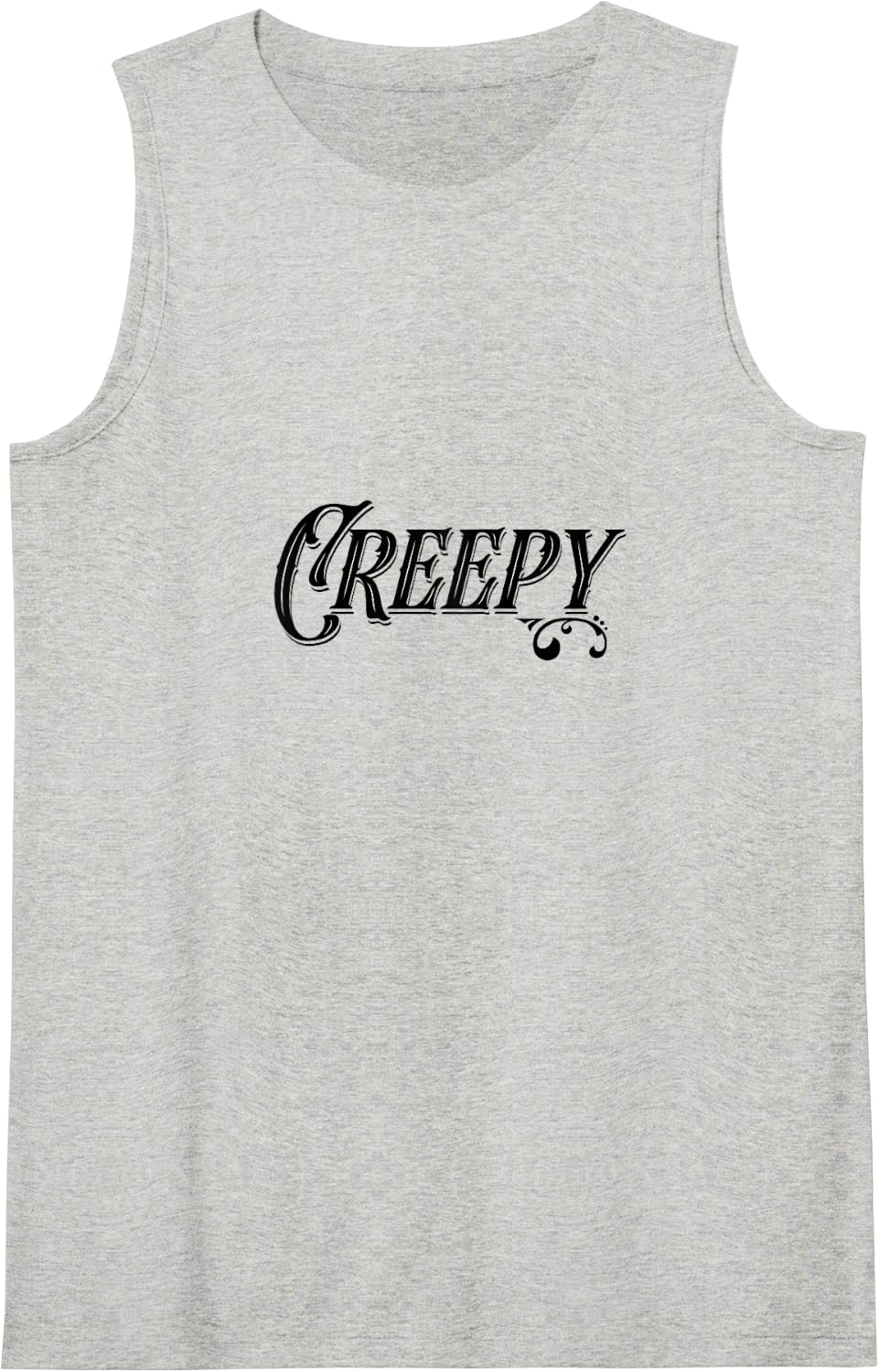 Goth Creepy Tank Top - Heather Grey