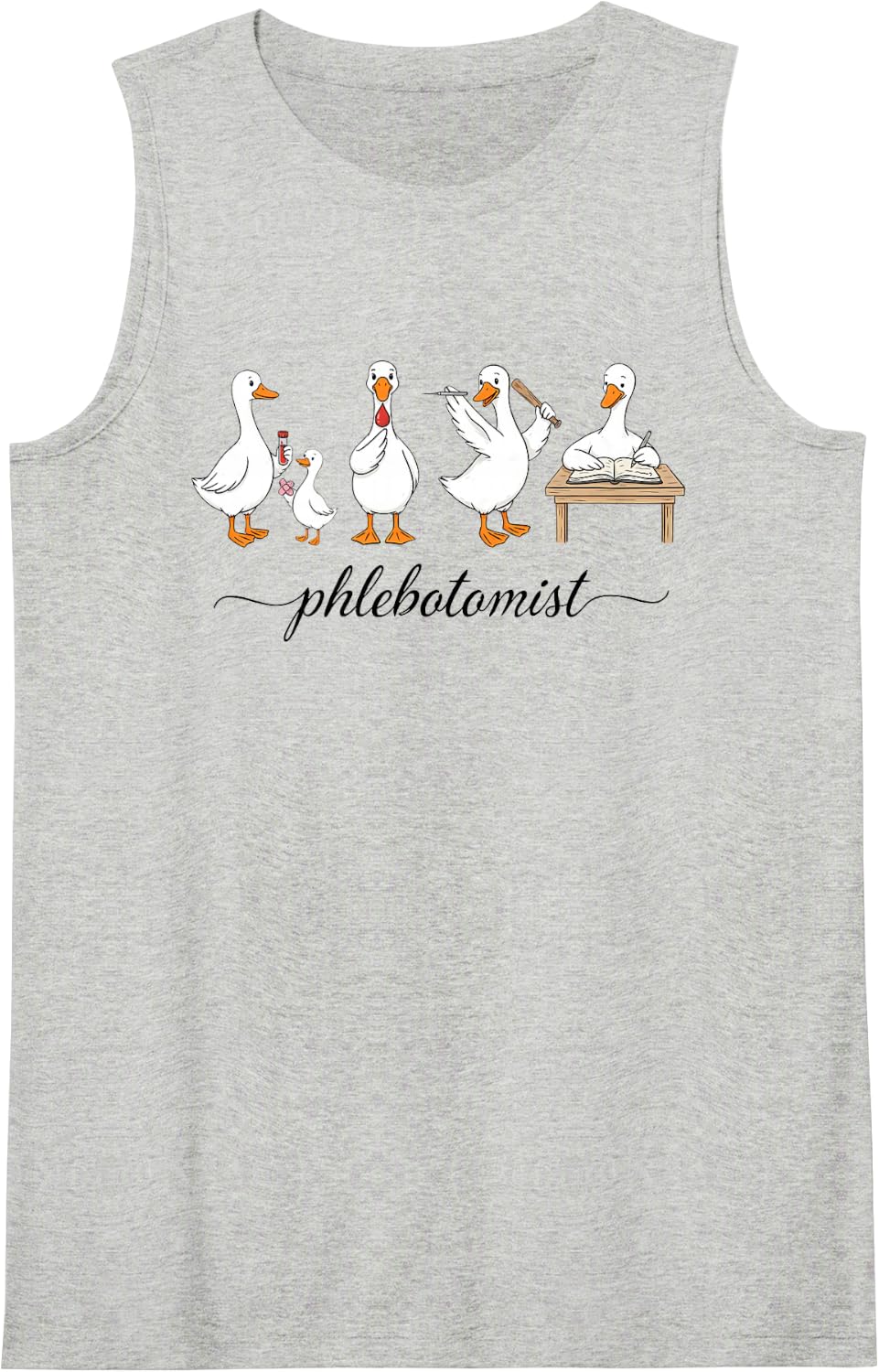 Phlebotomist Venipuncture Specialist Blood Drawer Tech Tank Top - Heather Grey