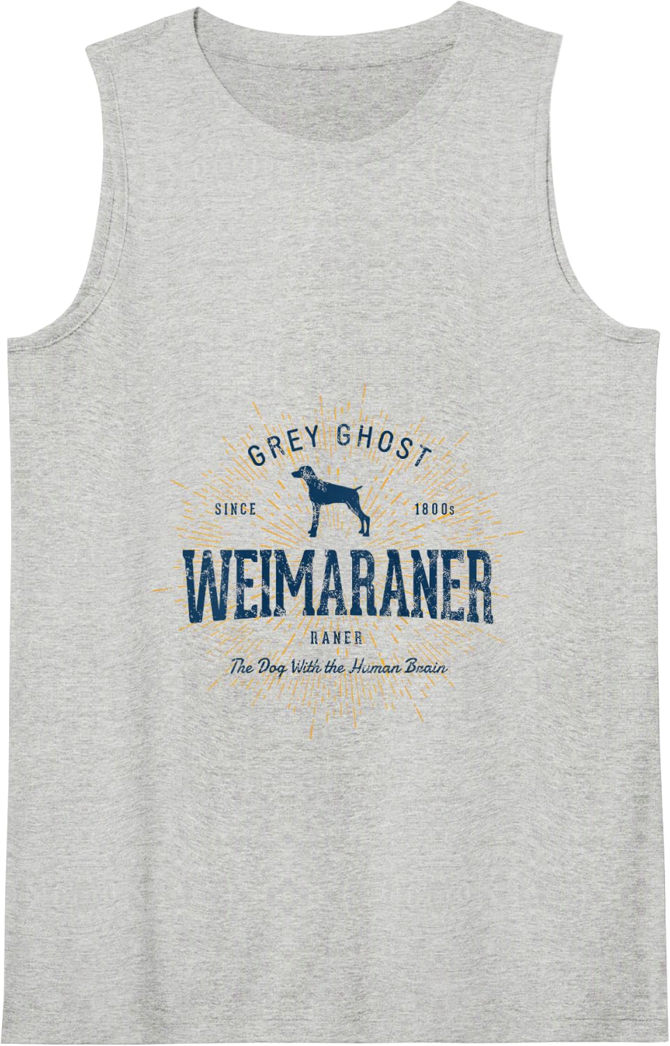 Vintage Style Retro Weimaraner Tank Top - Heather Grey