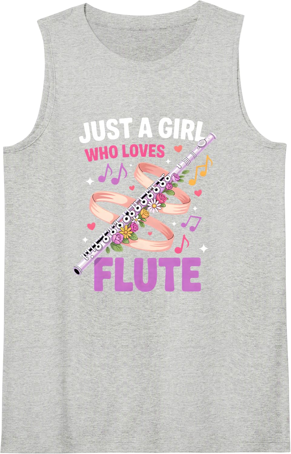 Girls Flute Tank Top - Heather Grey