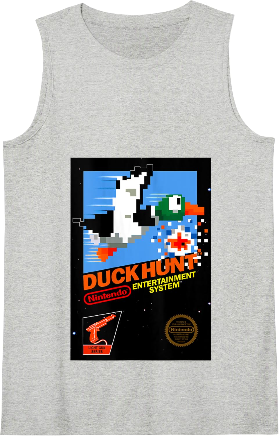 Nintendo NES Duck Hunt Retro Vintage Cover Tank Top - Heather Grey