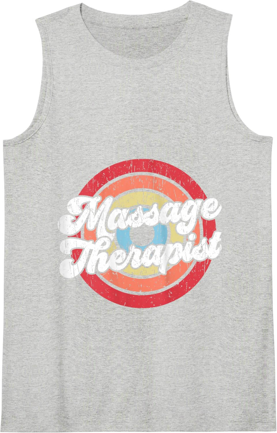 Licensed Massage Therapist Therapy Retro Vintage Massage Tank Top - Heather Grey