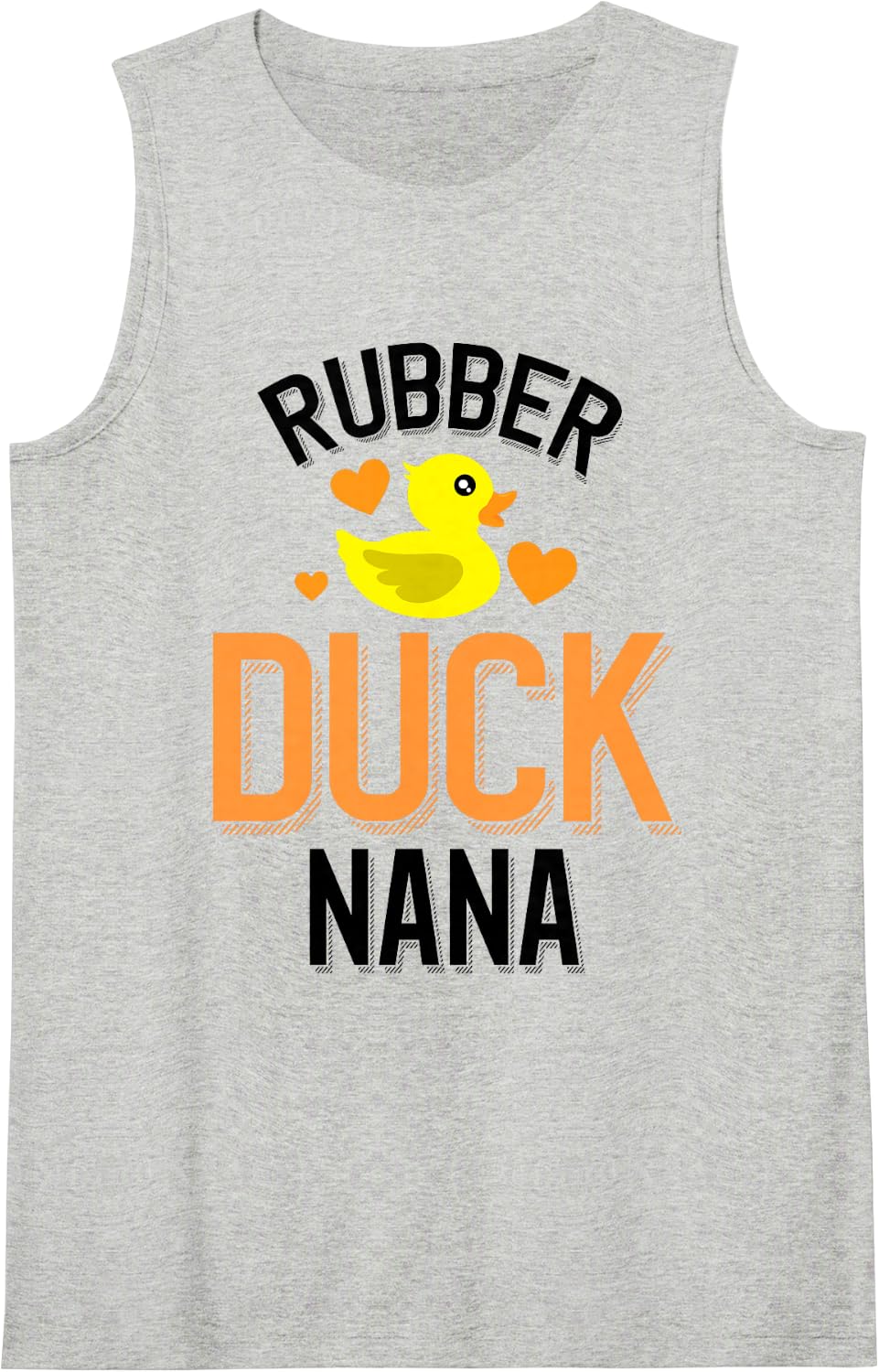Cute Rubber Duck Nana Duckie Lover Sleeveless Tank Top - Heather Grey