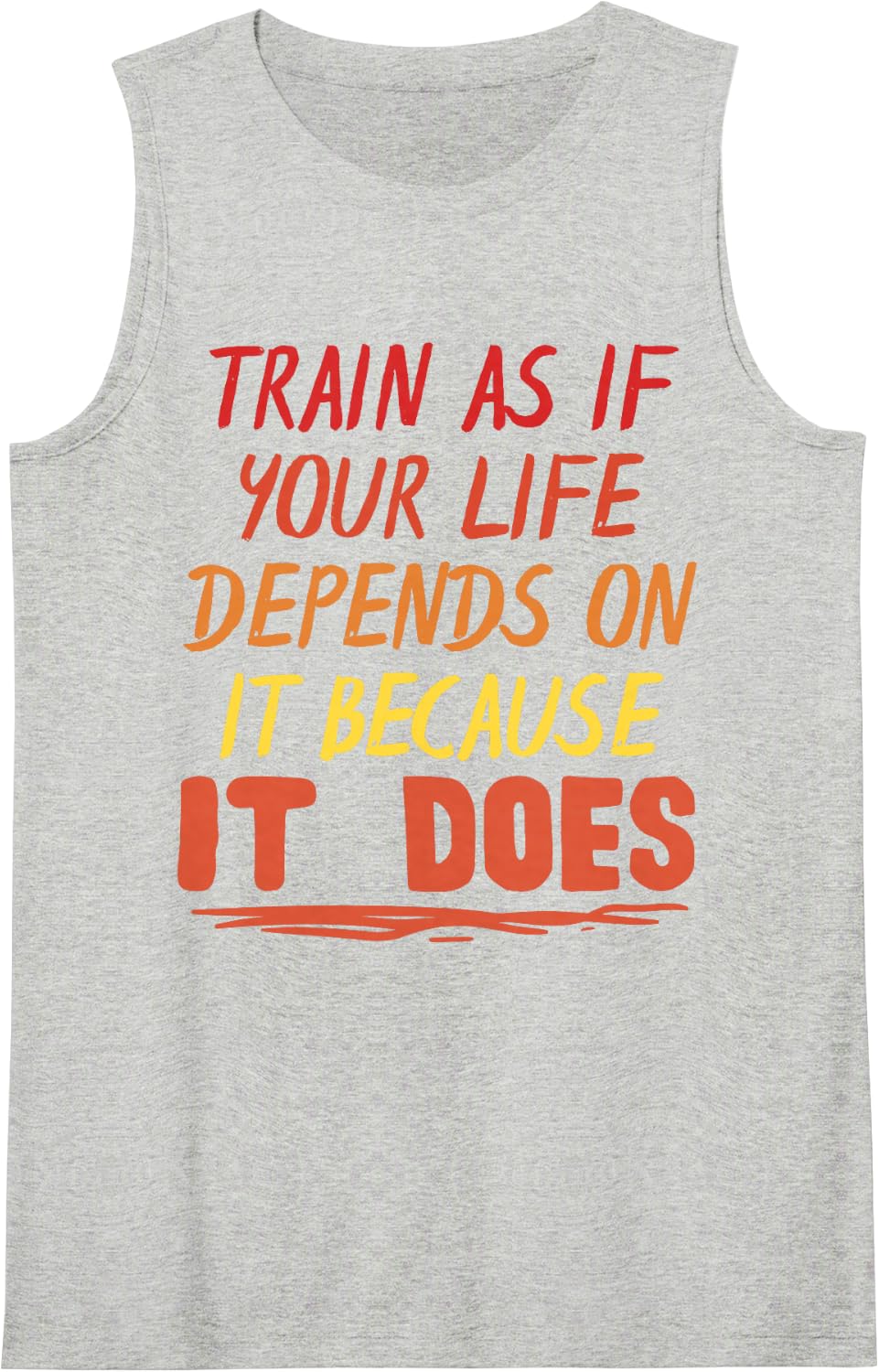Firefighter Shirt Thin Red Line Depends Life Christmas Sleeveless Tank Top - Heather Grey