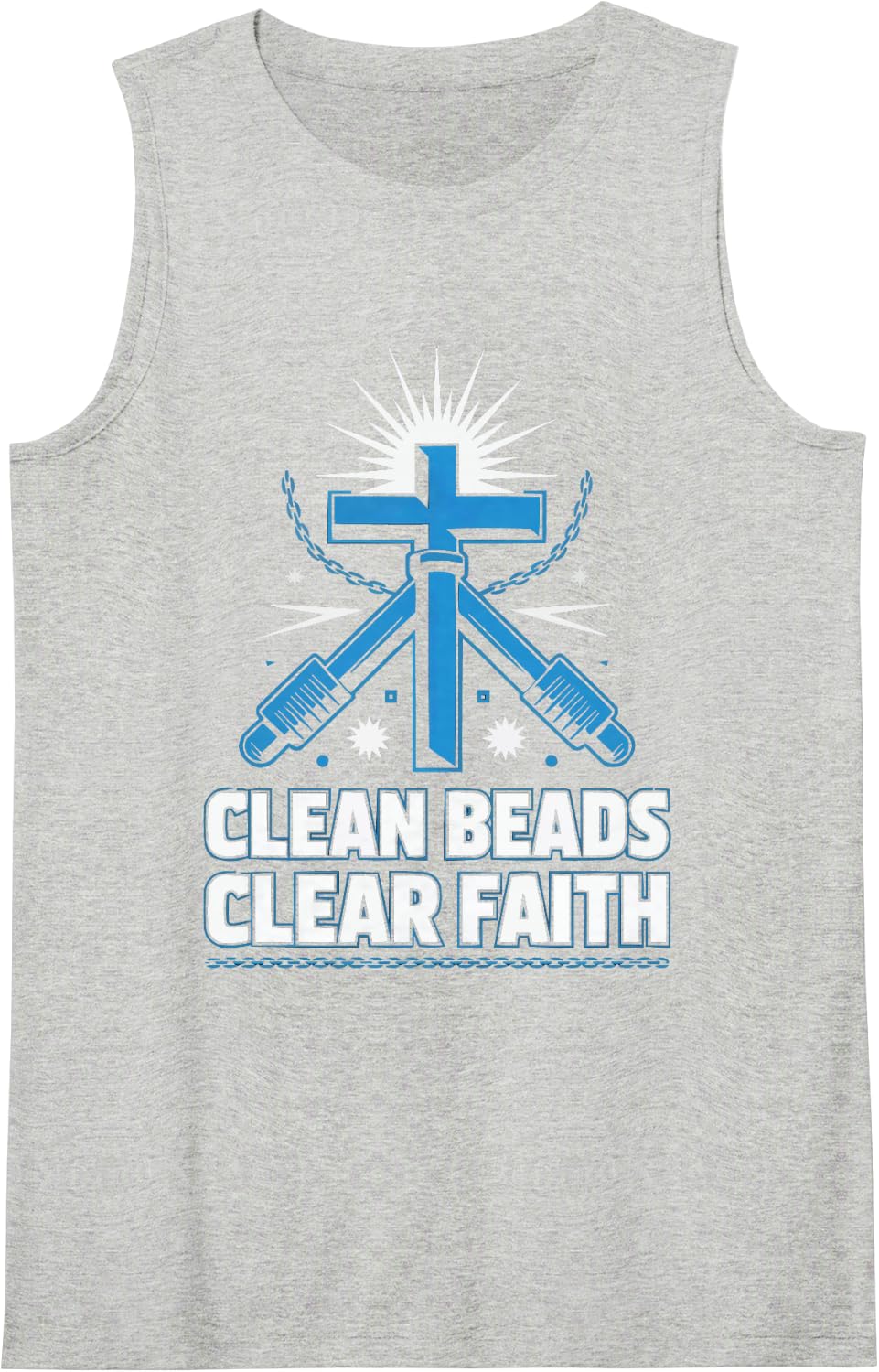 Christian Welder Jesus Christ Christianity Welding Sleeveless Tank Top - Heather Grey
