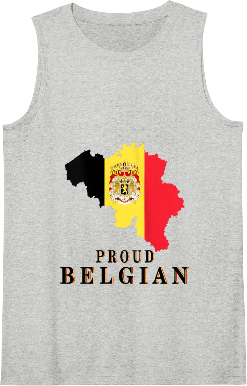 Belgium Flag Patriotic Men Women Kids Proud Belgian Tank Top - Heather Grey