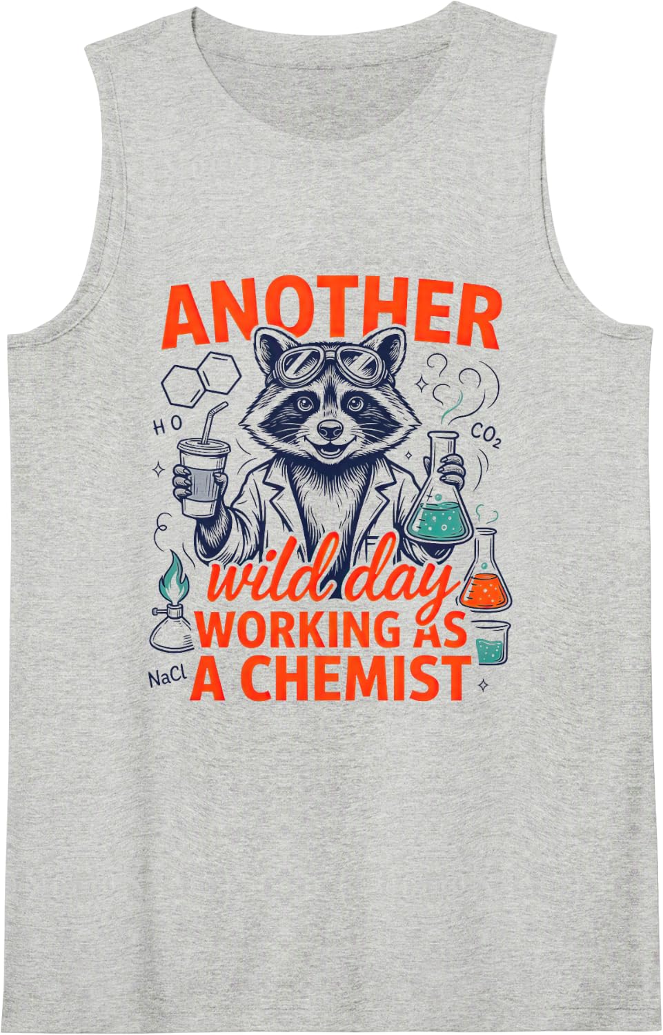 Chemist Chemistry Scientist Analytical Organic Laboratory Sleeveless Tank Top - Heather Grey
