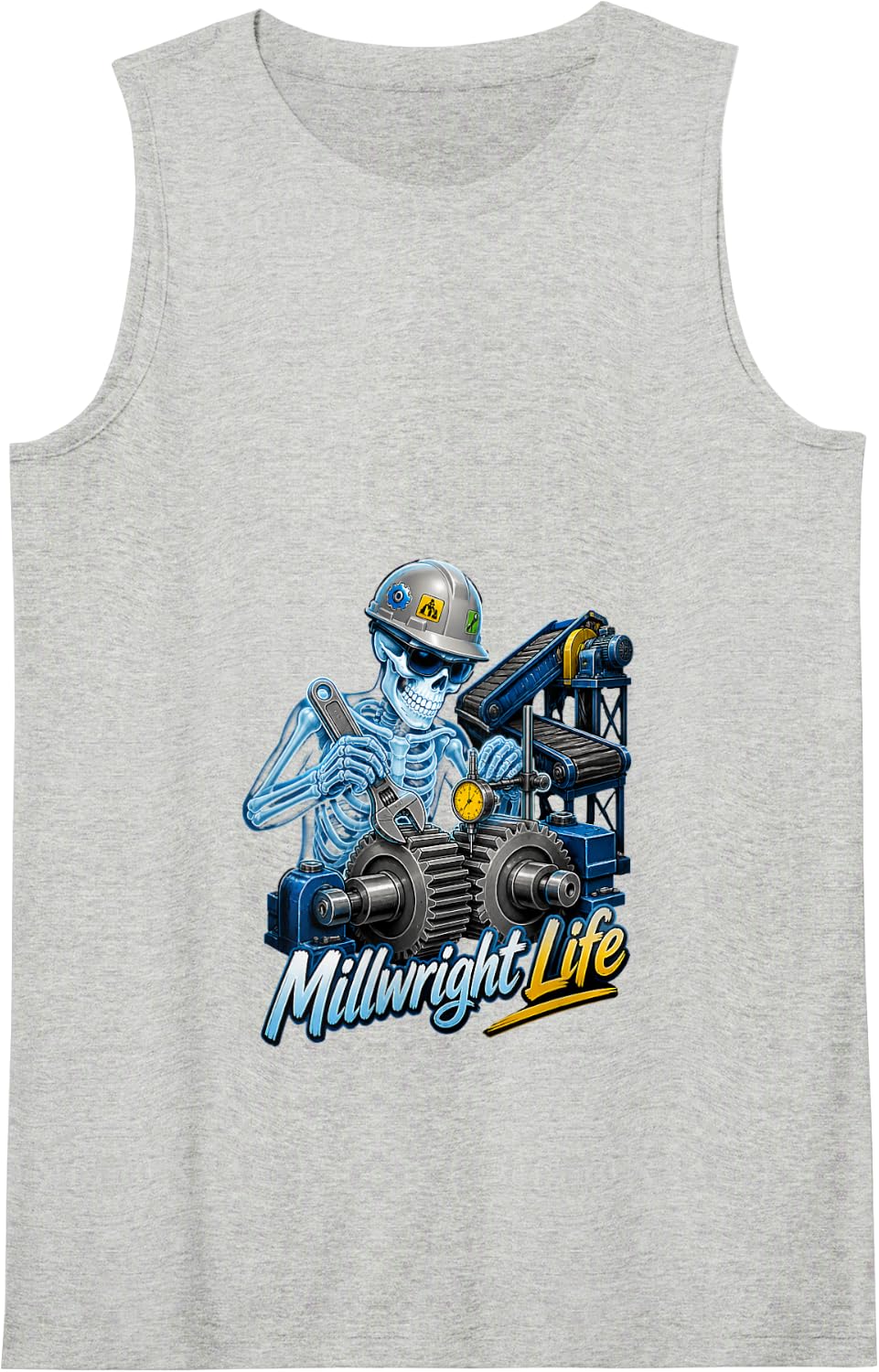 Machinist Union Millwrights Tank Top - Heather Grey