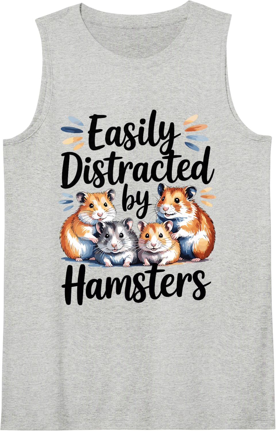 Cute Dwarf Hamster Pet Animal Tank Top - Heather Grey