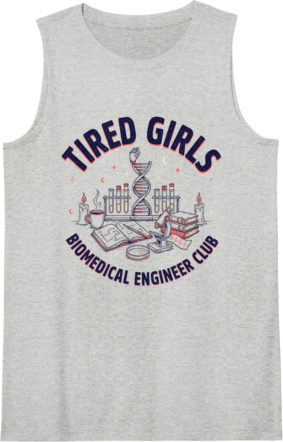 Biomedical Engineer Bioengineering Biomed Club Sleeveless Tank Top - Heather Grey